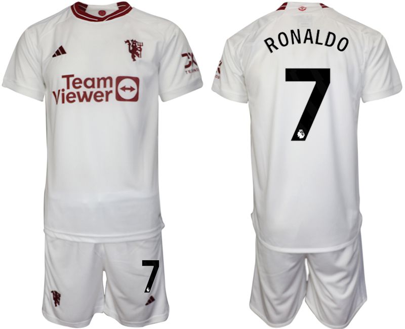 Men 2023-2024 Club Manchester United away white #7 Soccer Jersey->->Soccer Club Jersey